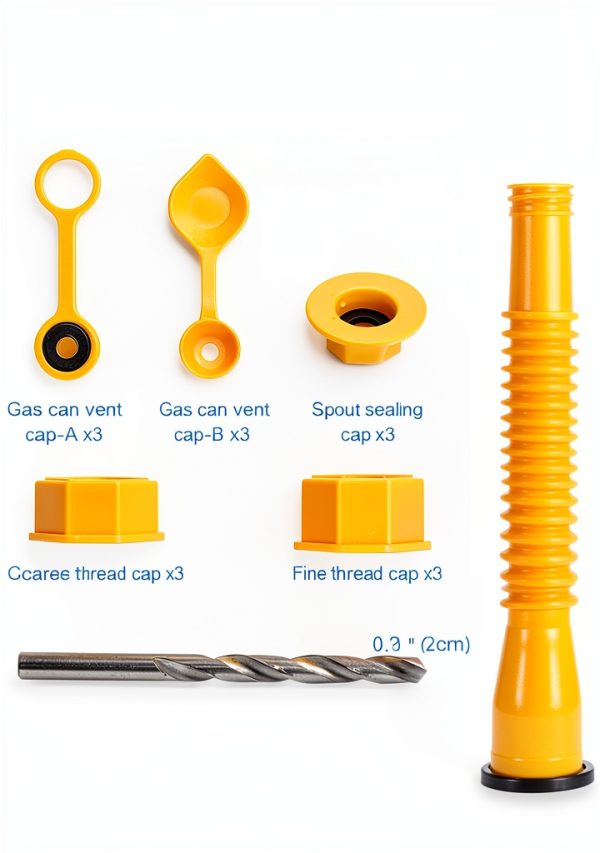 3 Pack Gas Can Spout Replacement, Upgraded Gas Cans Nozzle Replacement with Flexible Nozzle Leak-Proof Design, Fit for Most 1/2/5/10 Gallon Oil Cans-1