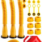 Gas Can Spout Replacement Kit, 3 Kit Gas Can Flexible Nozzle Replacement Suitable for Most 1/2/5/10 Gal Oil Cans-0