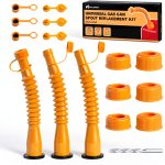 Gas Can Spout Replacement 3-Pack HDPE Nozzle for 1/2/5/10 Gallon Cans-0