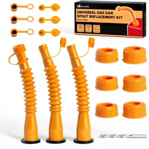 Gas Can Spout Replacement 3-Pack HDPE Nozzle for 1/2/5/10 Gallon Cans-0