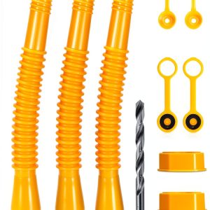 3 Pack Gas Can Spout Replacement, Upgraded Gas Cans Nozzle Replacement with Flexible Nozzle Leak-Proof Design, Fit for Most 1/2/5/10 Gallon Oil Cans-0
